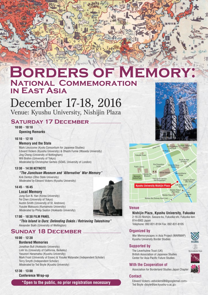 Borders of memory: National Commemoration in East Asia